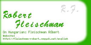 robert fleischman business card