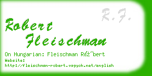 robert fleischman business card